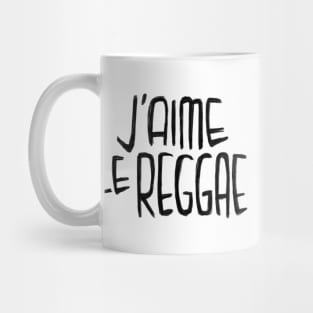 Reggae Music Love, Reggae Typography, J'aime le Reggae Mug